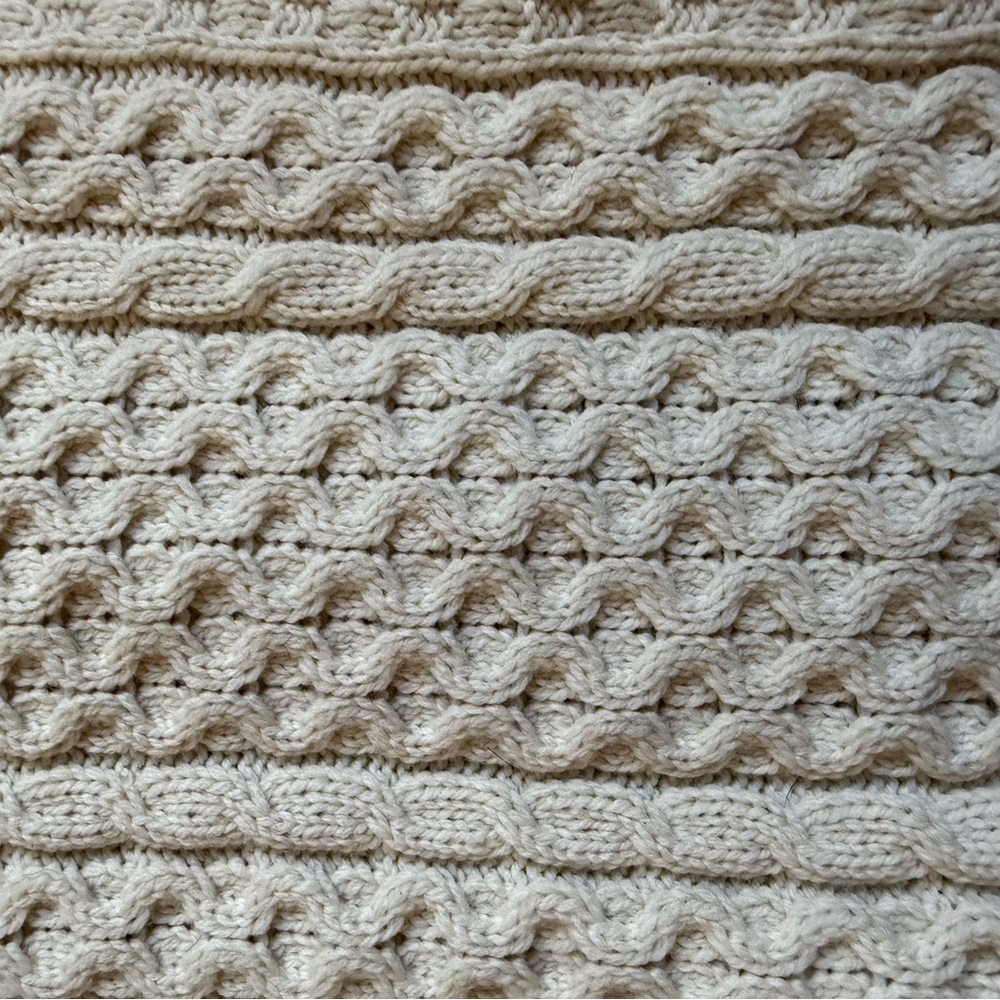 Aran Sweater Market Kids 6-7 Cable Knit 100% Merino Wool Cardigan Sweater - Picture 8 of 8